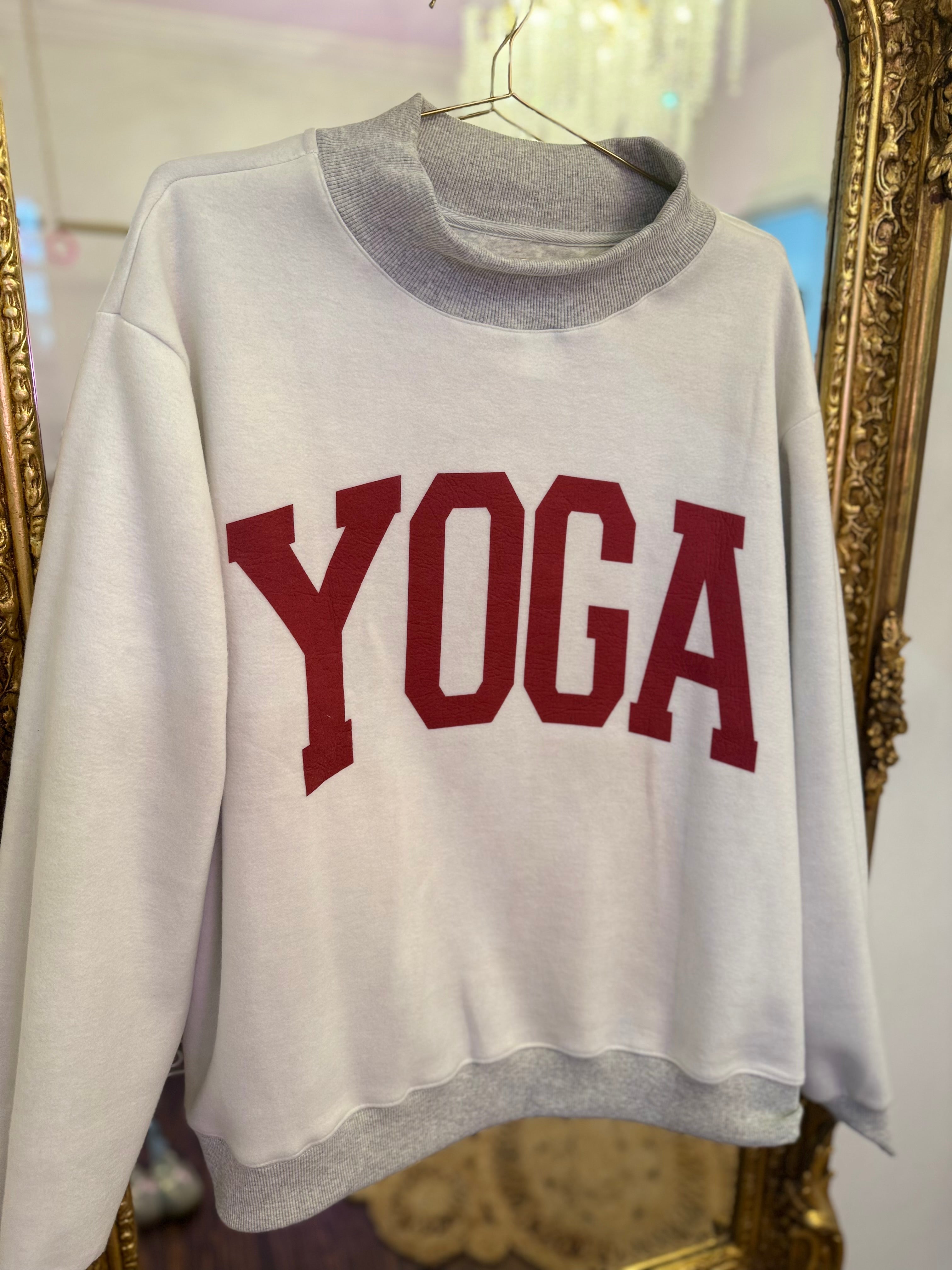 Reversible ‘Pilates & Yoga’ Mock Neck Sweatshirt