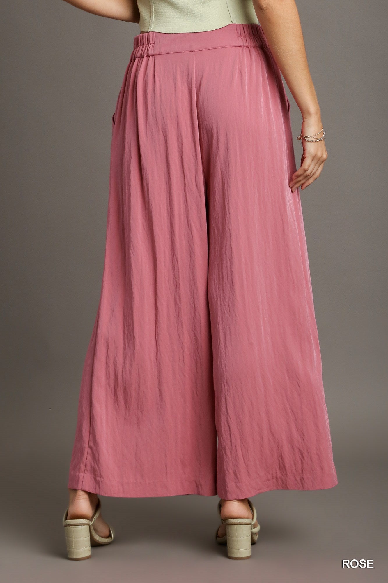 Pleated Wide Leg Trousers
