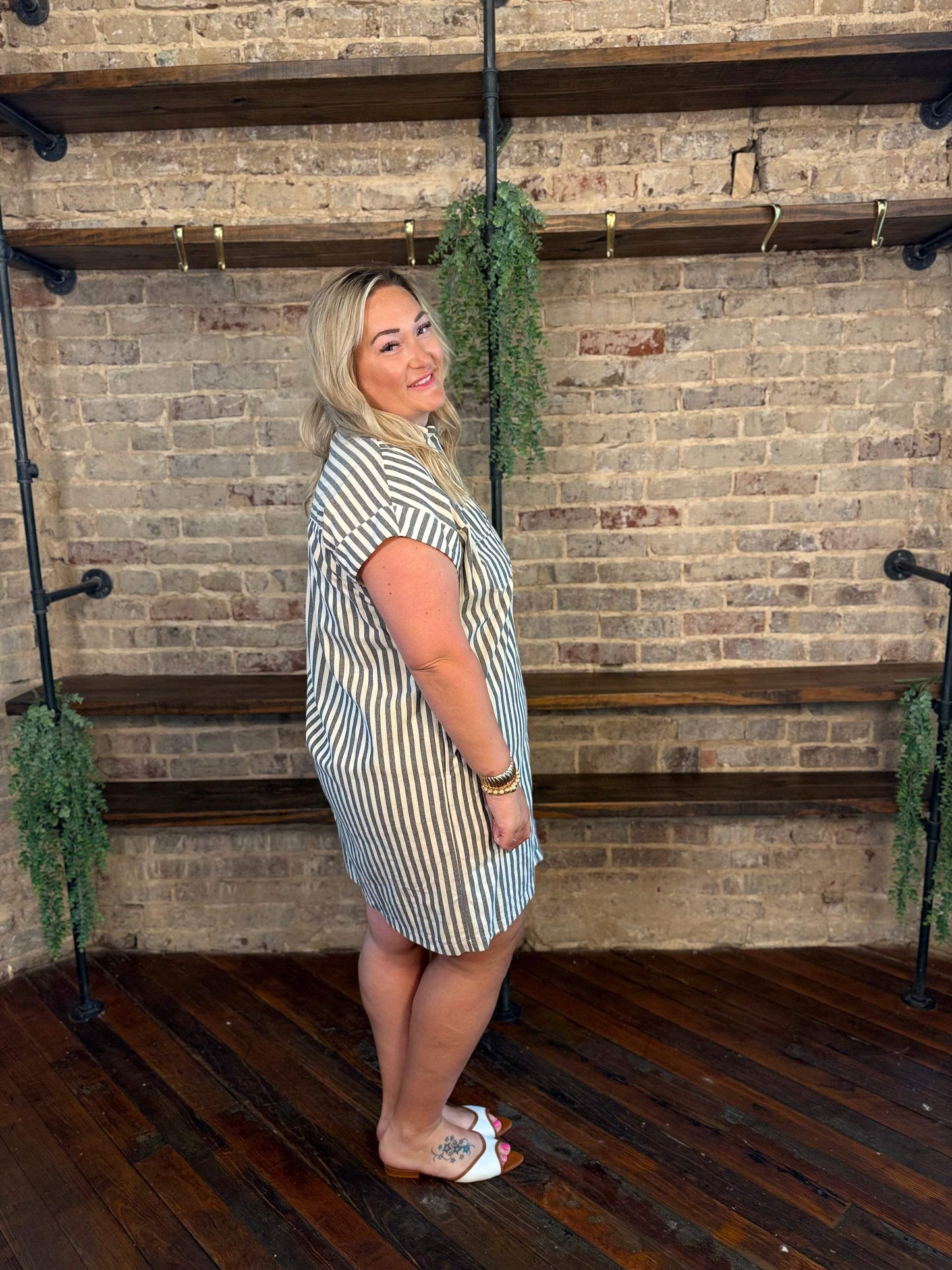 PLUS SIZE | Alysha-Kay Striped Dress