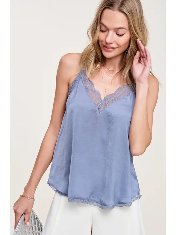 Elarose V-Neck Lace Camisole