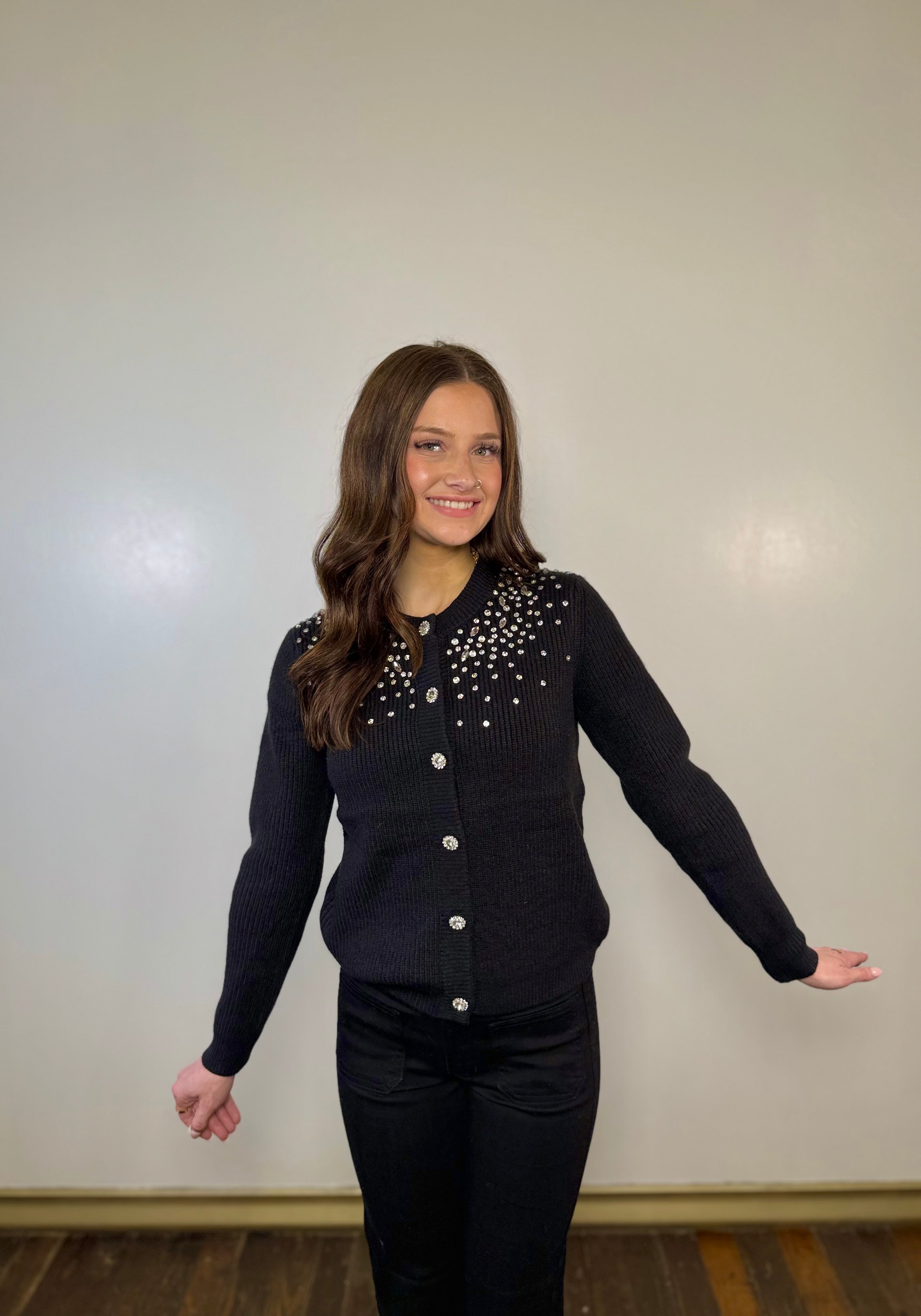 Ella Rhinestone Cardigan