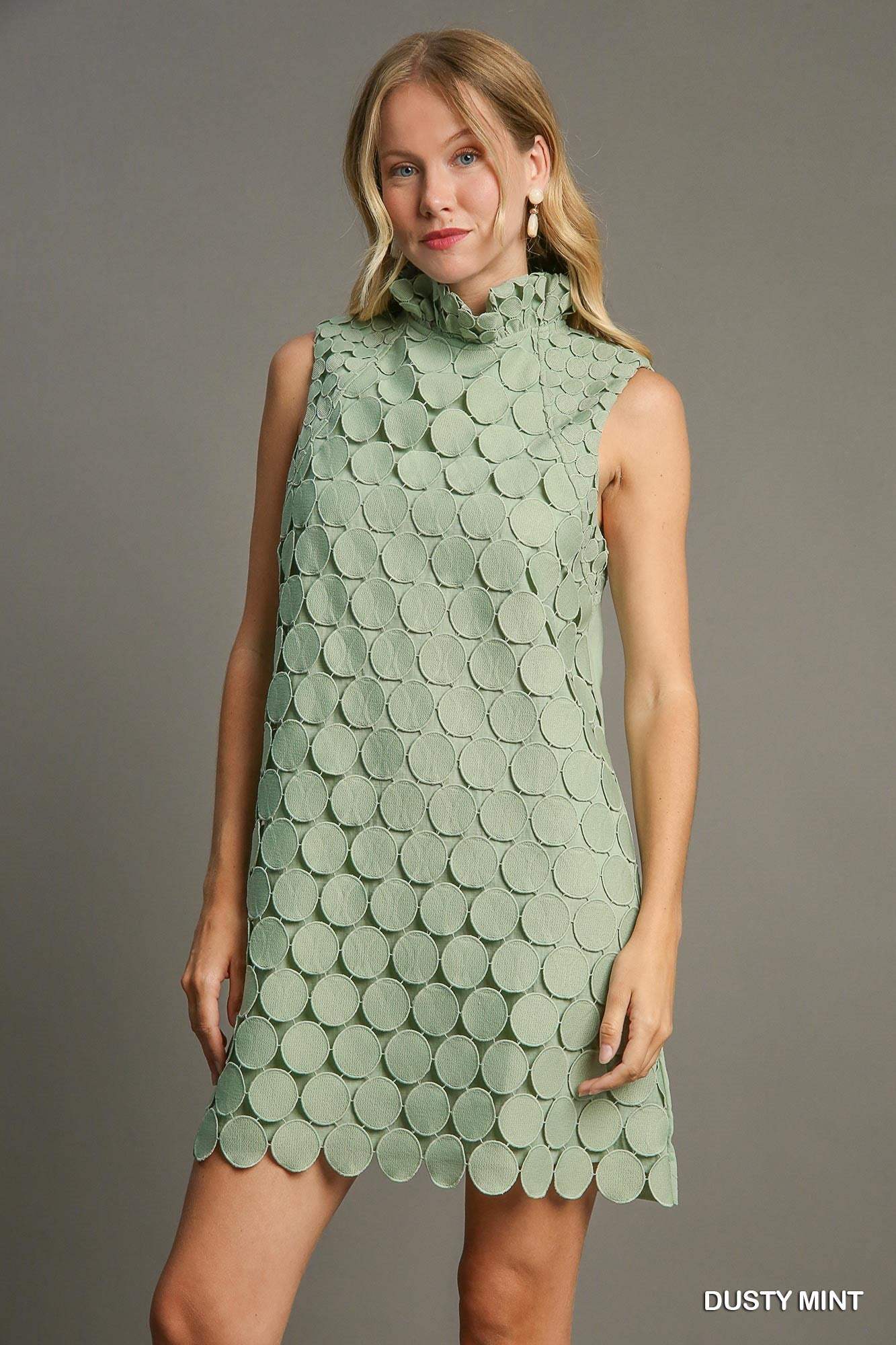 Abstract Halter Sleeveless Dress