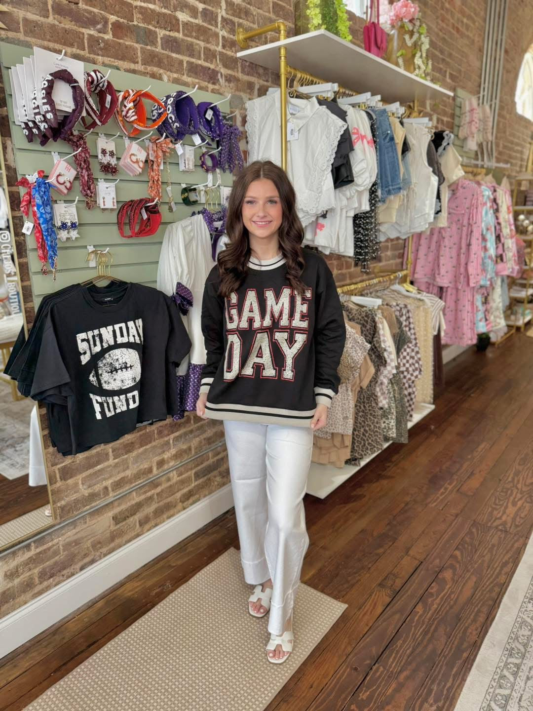 Striped Game Day Pullover