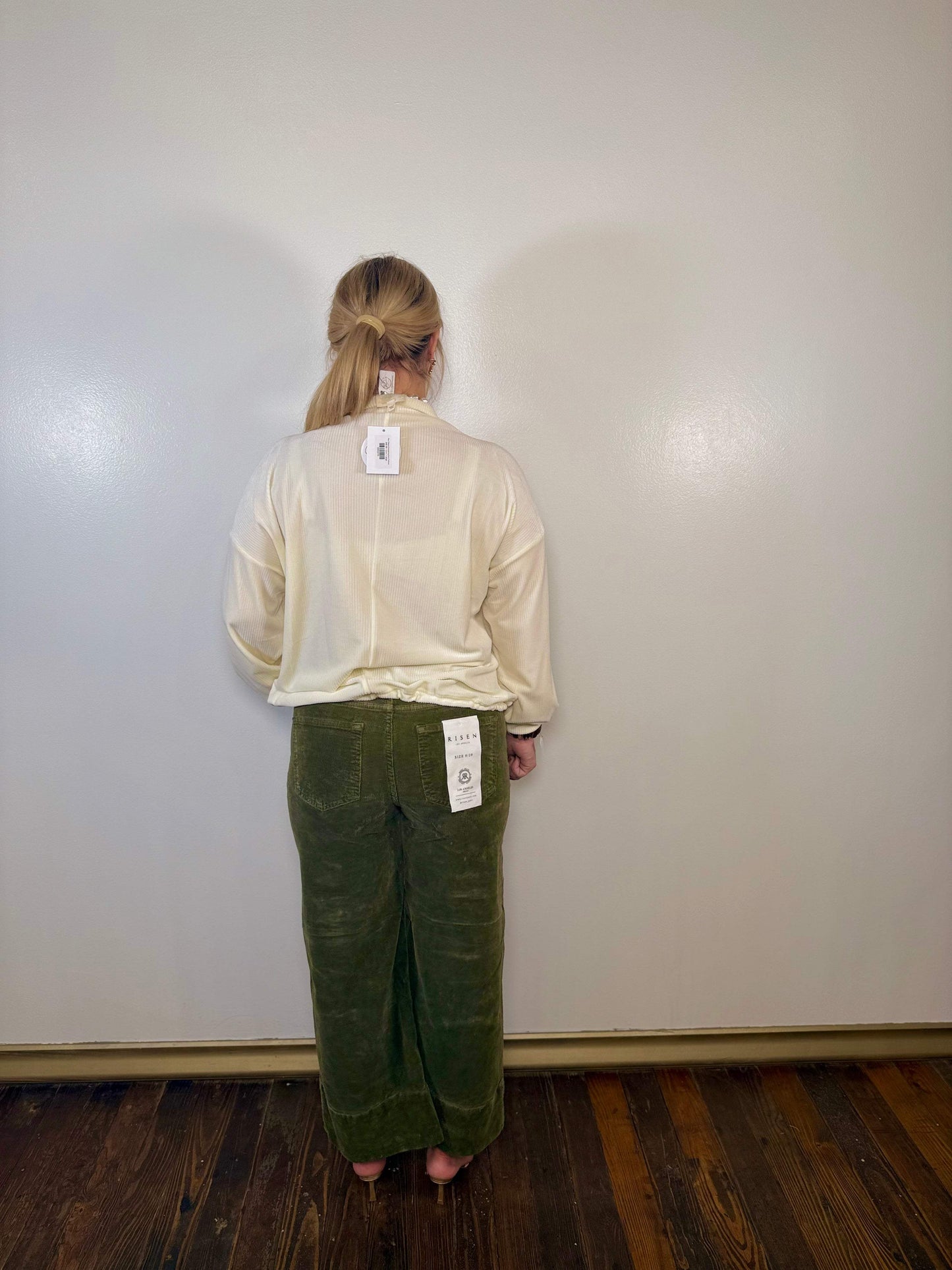 High Rise Crop Wide Corduroy Pants | Risen Jeans | PLUS SIZE AVAILABLE