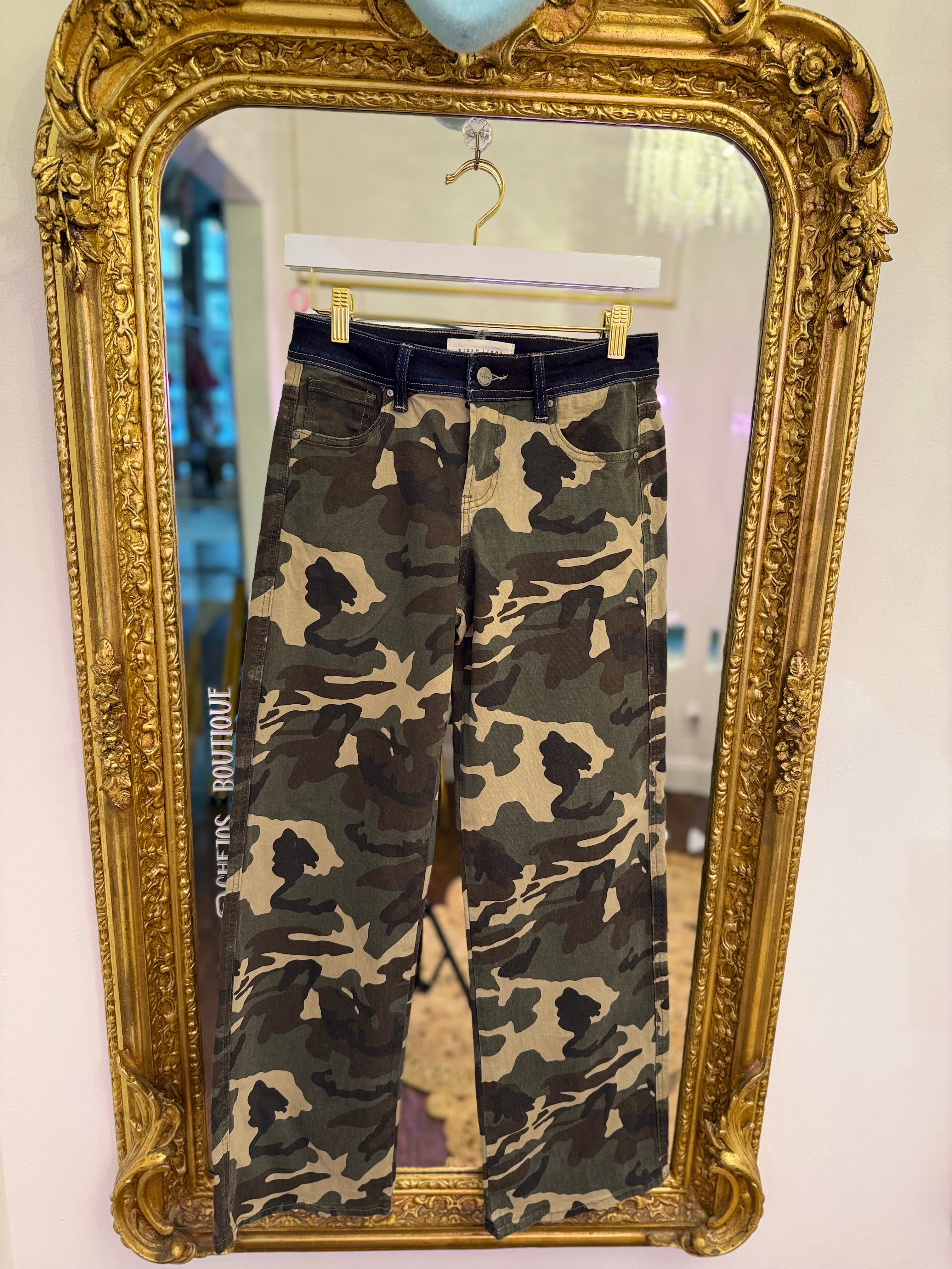 Kady Camo Straight Leg Jeans | PLUS SIZE AVAILABLE