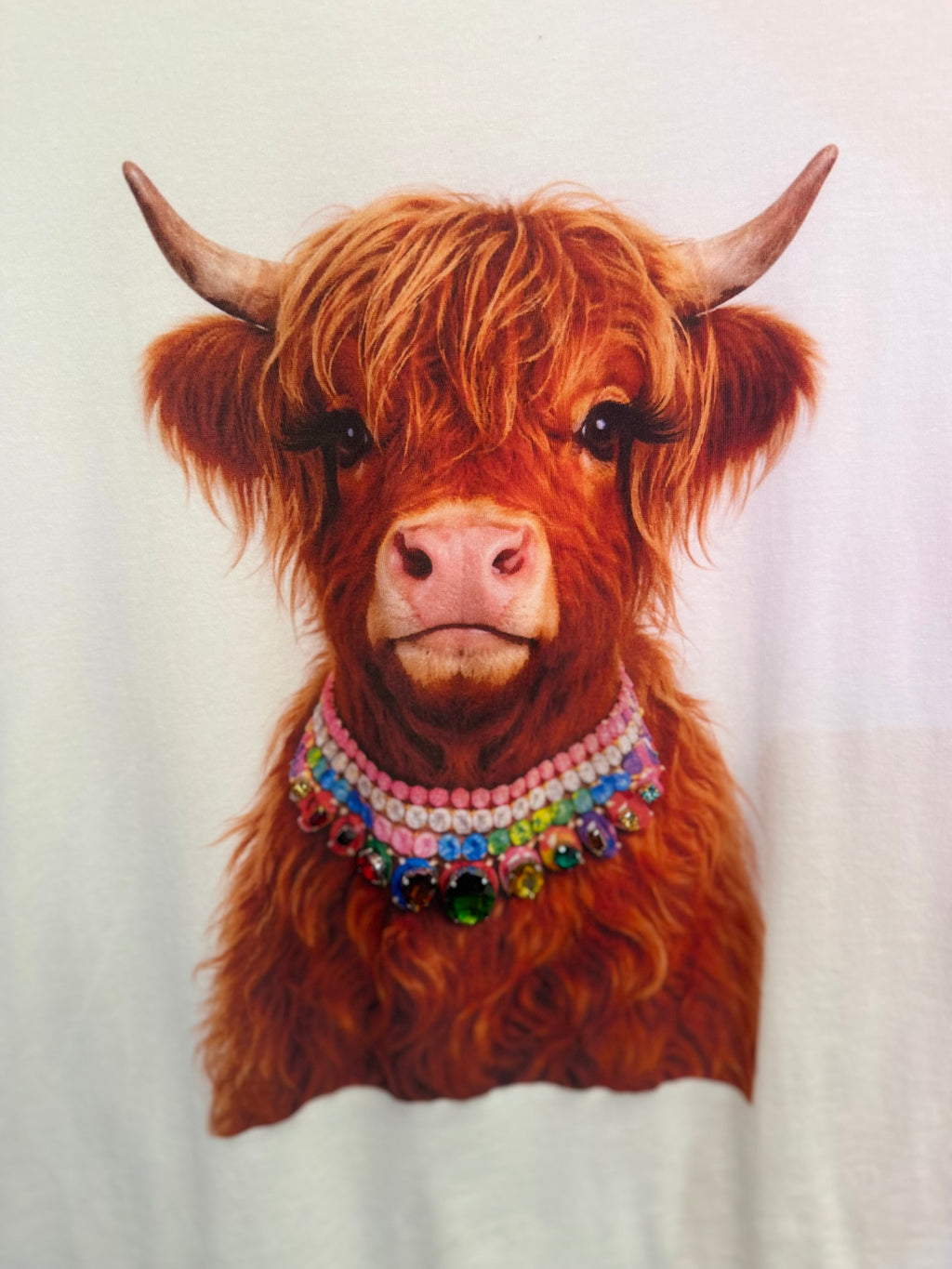 All Blinged Out Jeweled Animal Collar Tee