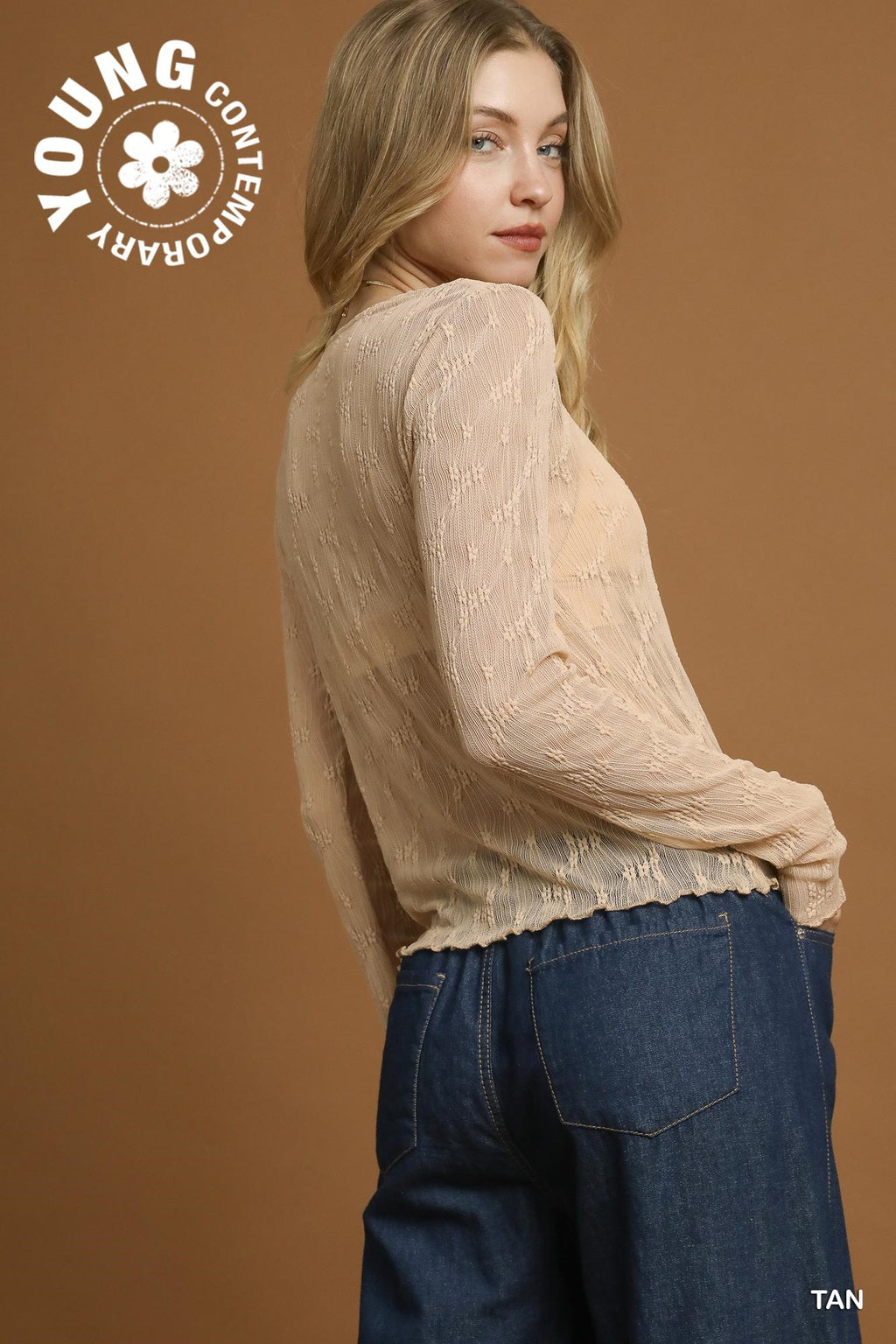 Echolayer Textured Lace Top