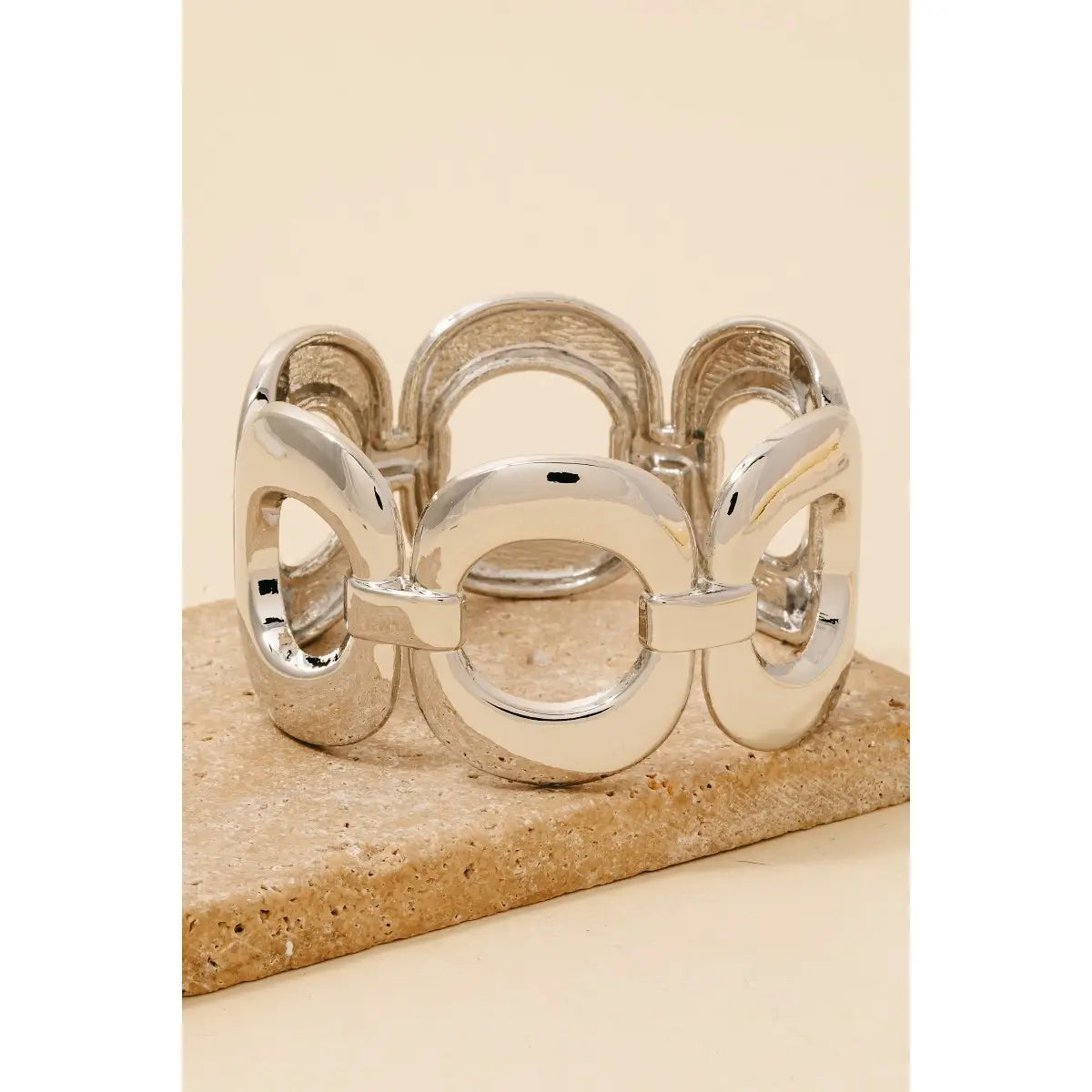 Solid Chain Link Bangle Bracelet