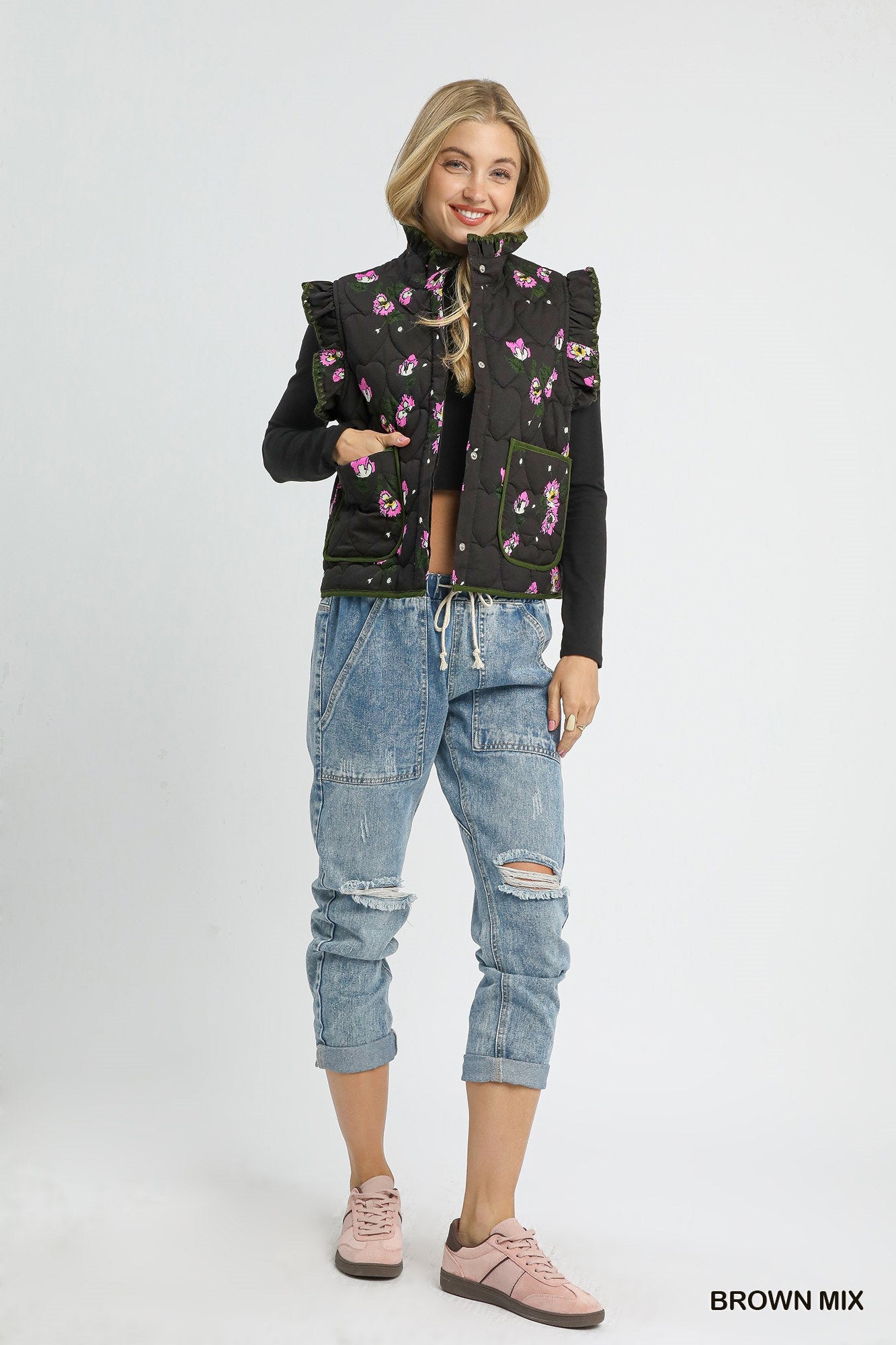Daphne Quilted Floral Vest