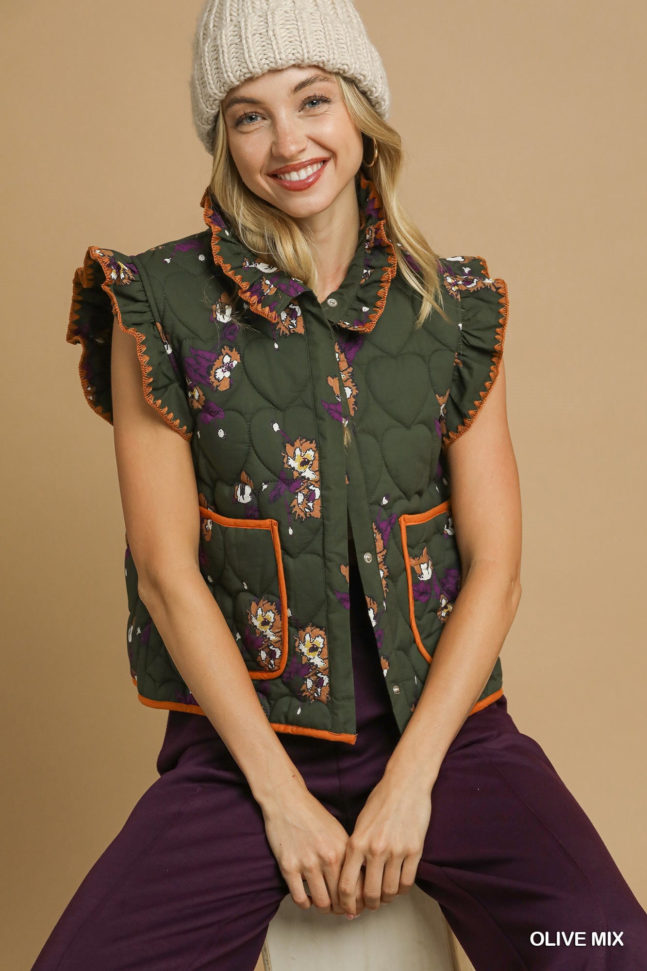 Daphne Quilted Floral Vest