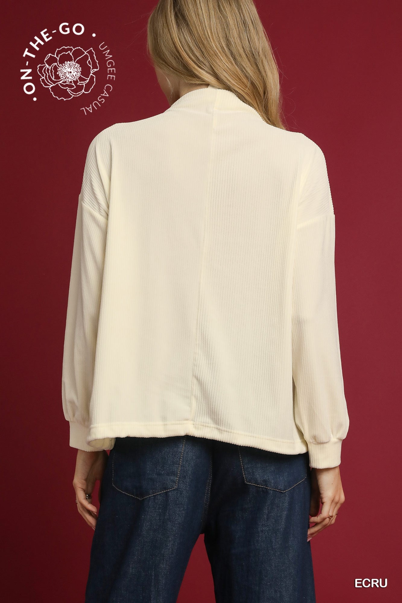 Ren Ribbed Drawstring Hem Pullover