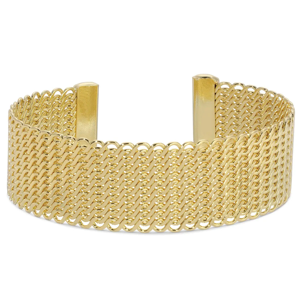 Interwoven Mesh Vibe Cuff Bracelet
