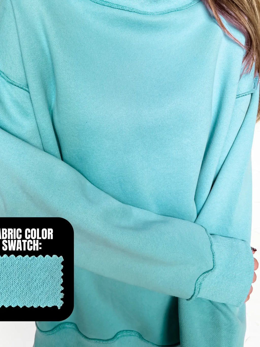 Oversized Mock Neck Sweatshirt