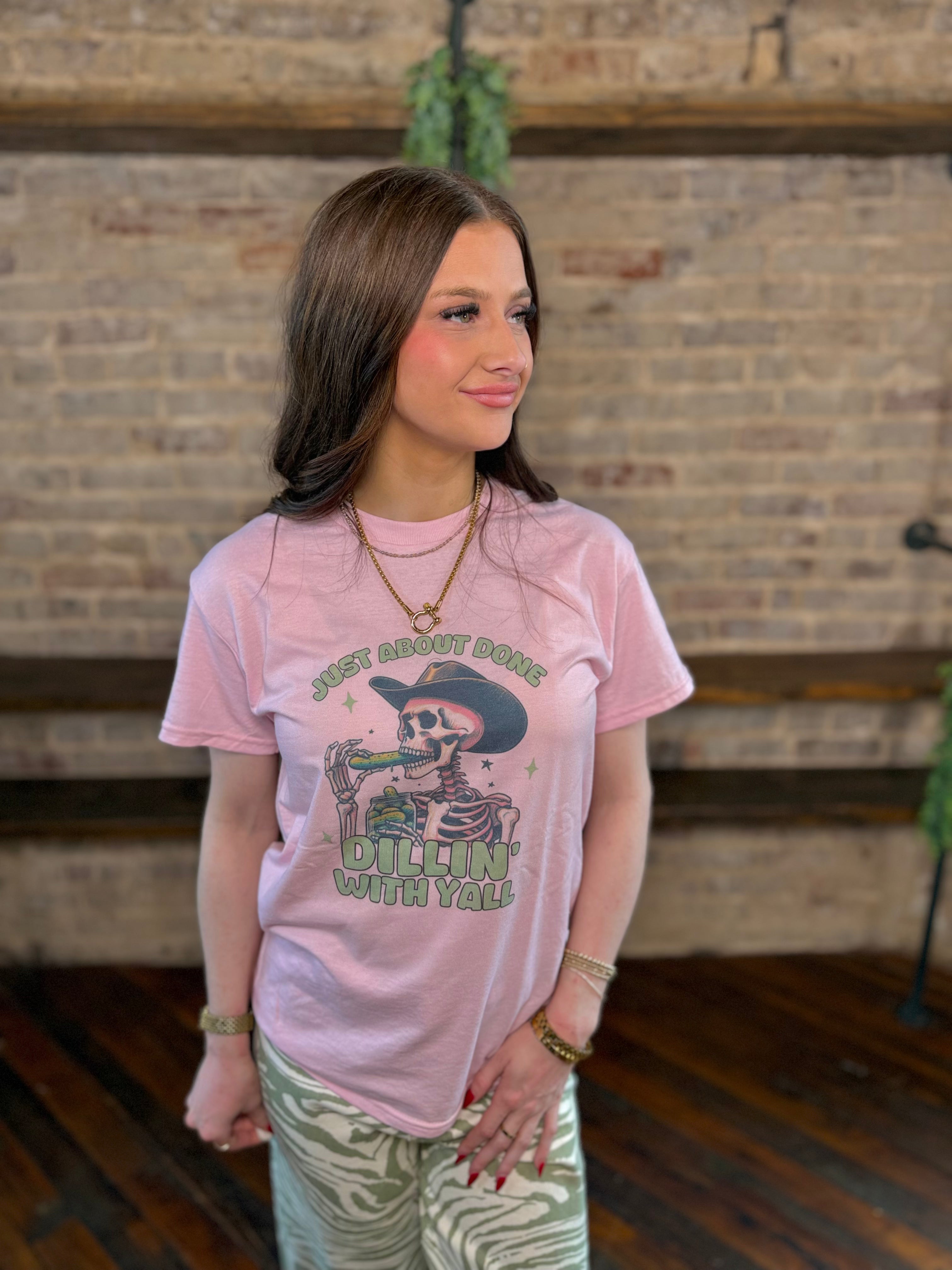 Done Dillin' With Y’all Pickle Graphic Tee | PLUS SIZE AVAILABLE