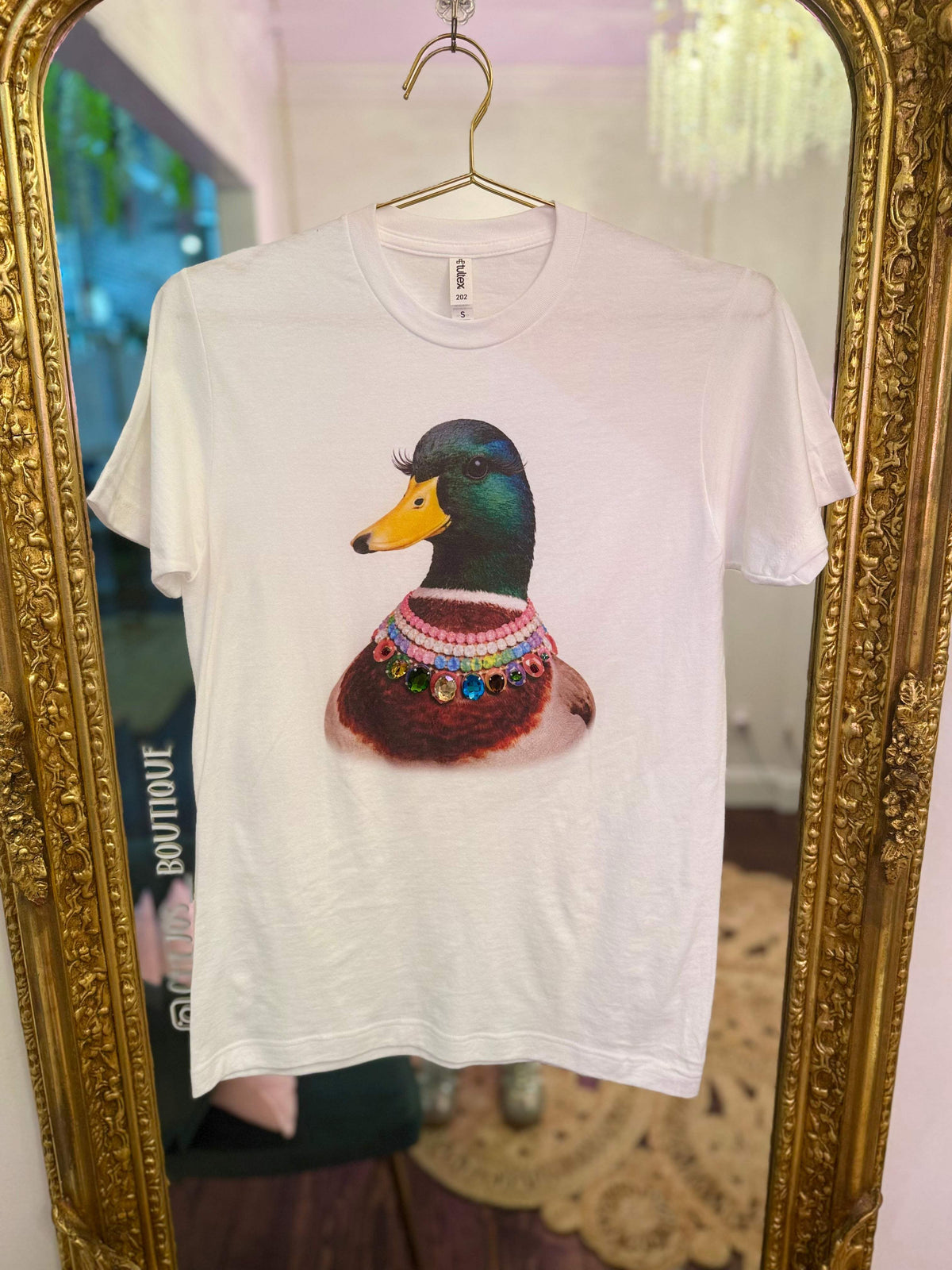All Blinged Out Jeweled Animal Collar Tee