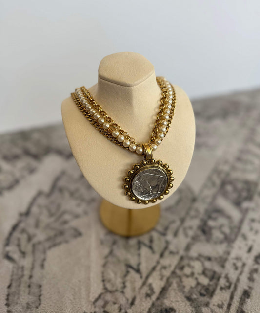 Free Spirit Layered Vintage Coin Necklace