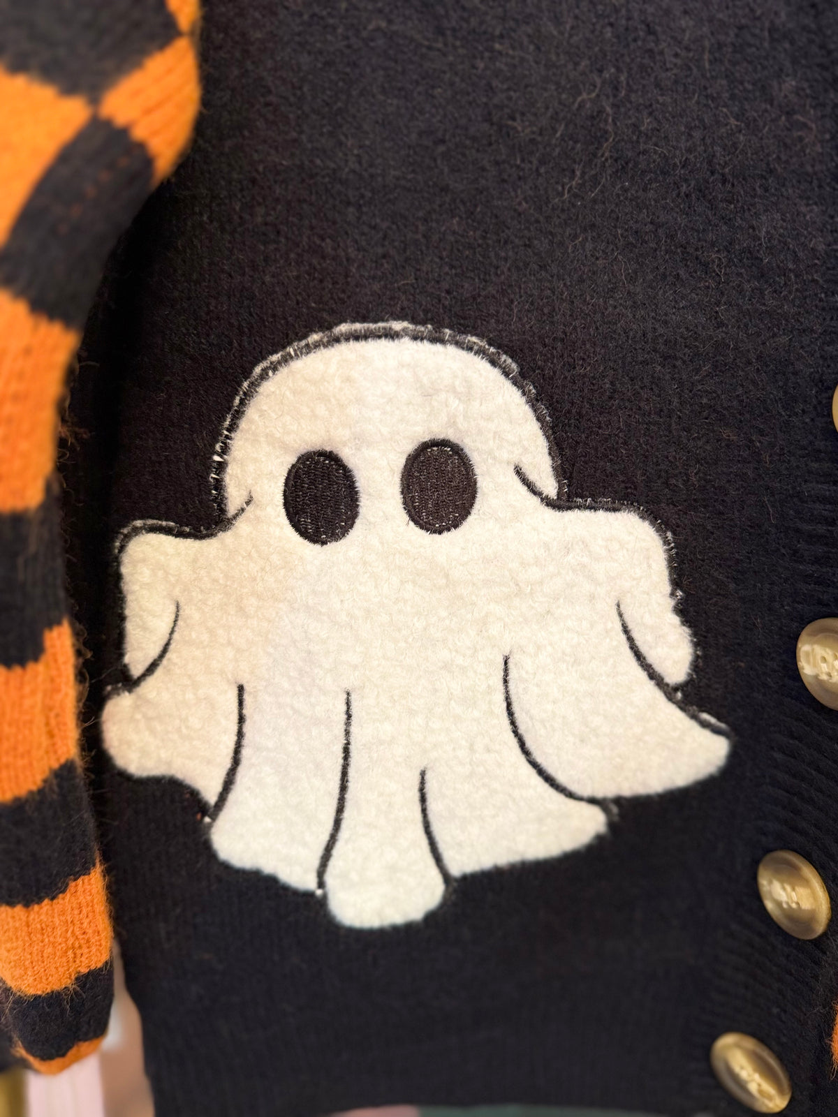 Wicked Chic Checkerboard Halloween Cardigan