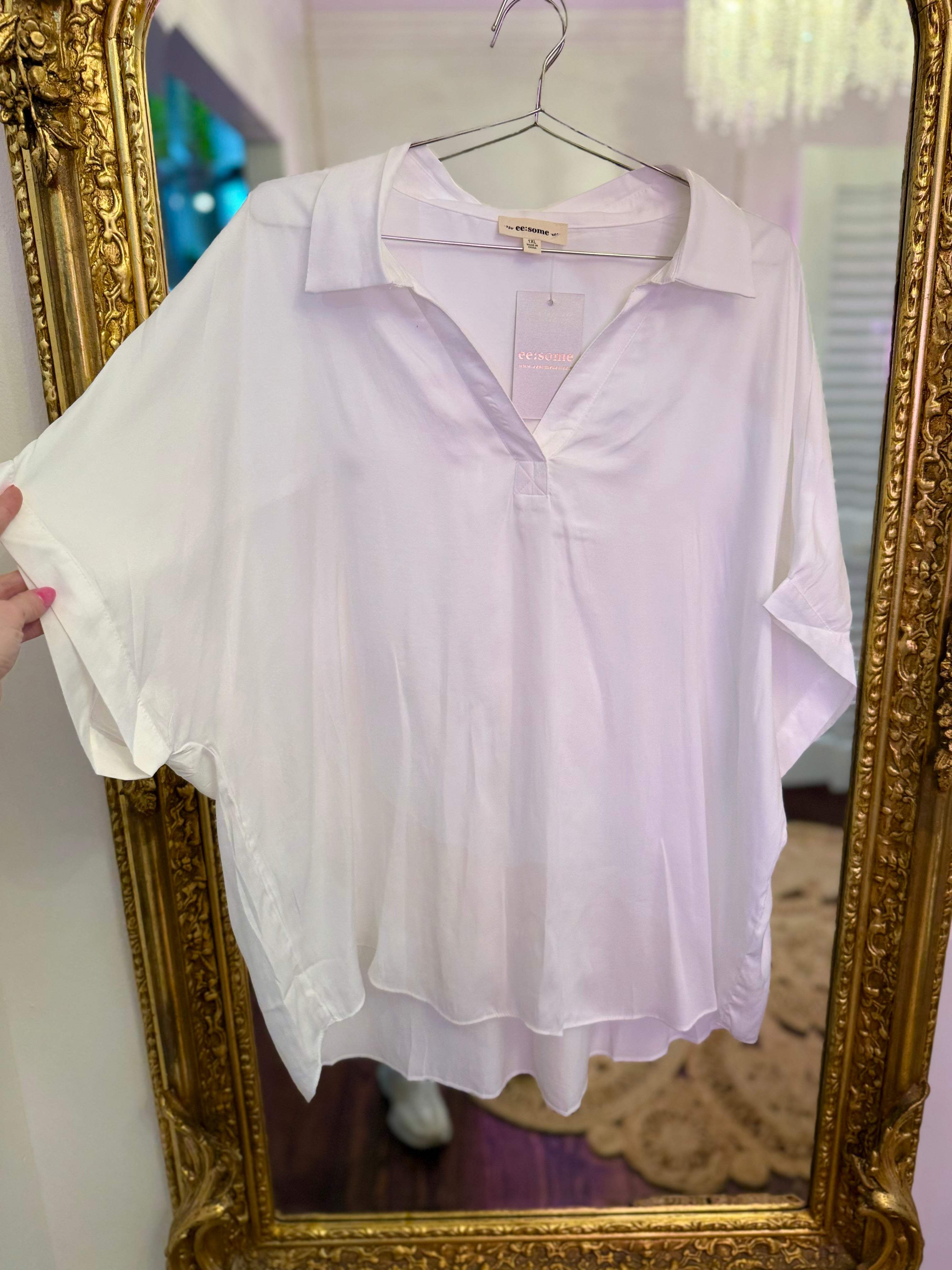 PLUS SIZE | Airflow V-Neck Top