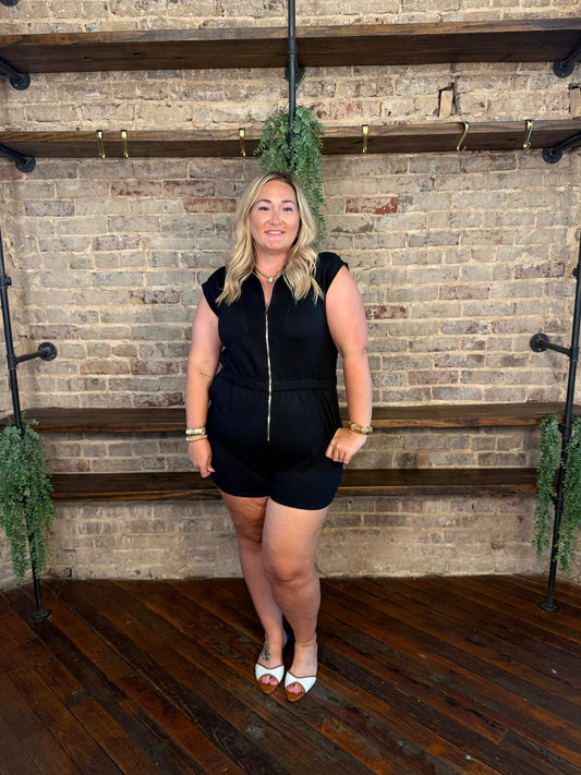 Stevie Zip-Up Romper | PLUS SIZE AVAILABLE