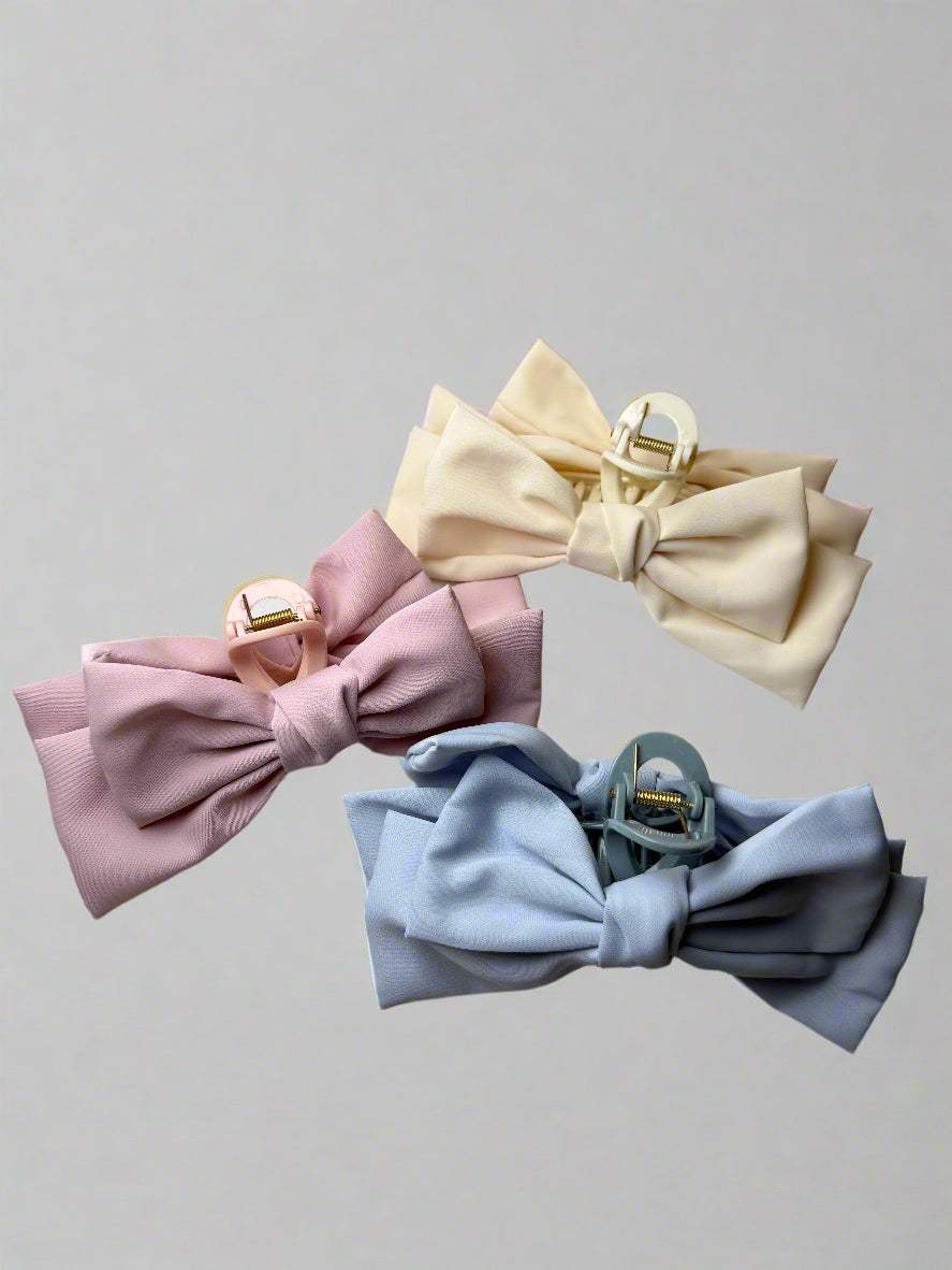 Satin Bow Hair Clip
