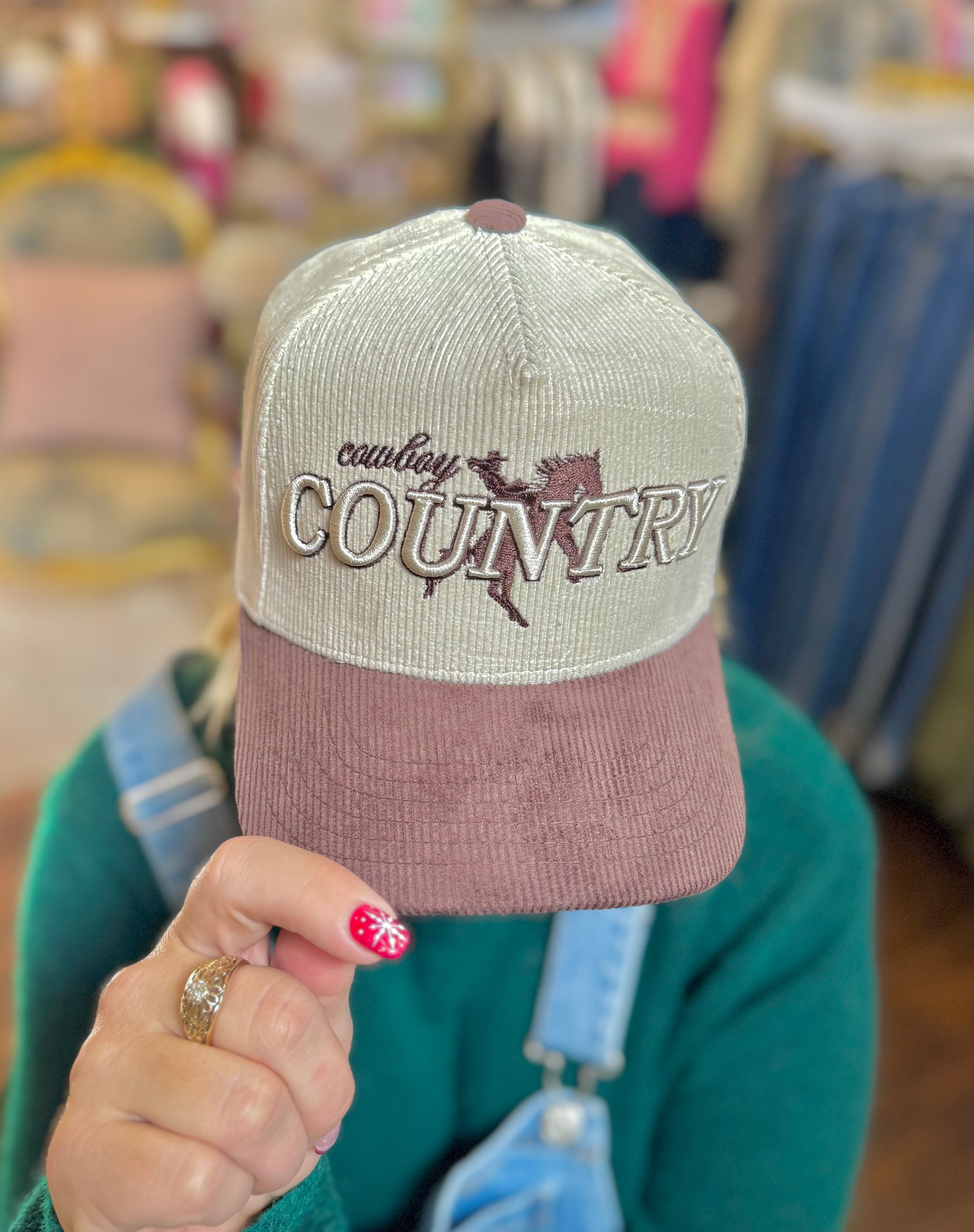 Cowboy Country Corduroy Trucker Hat