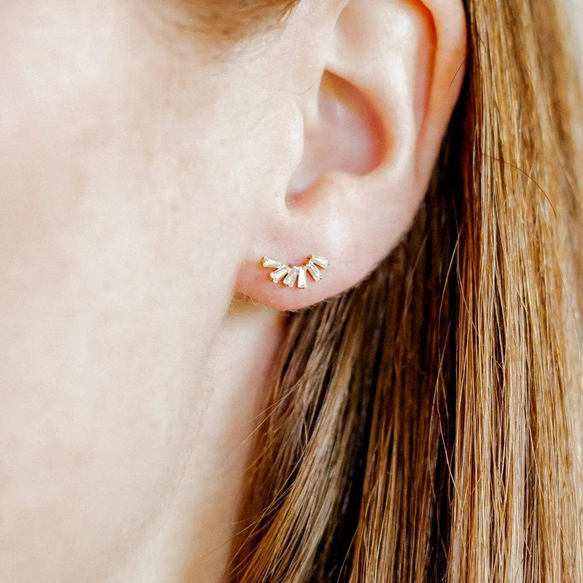 Delaney Gold Screwback Stud Earrings