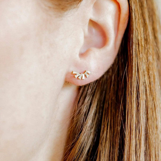 Delaney Gold Screwback Stud Earrings
