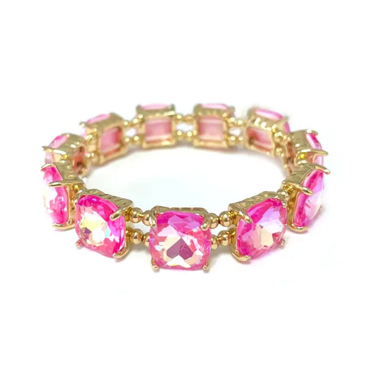 Cushion Cut Crystal Sparkle Bracelet