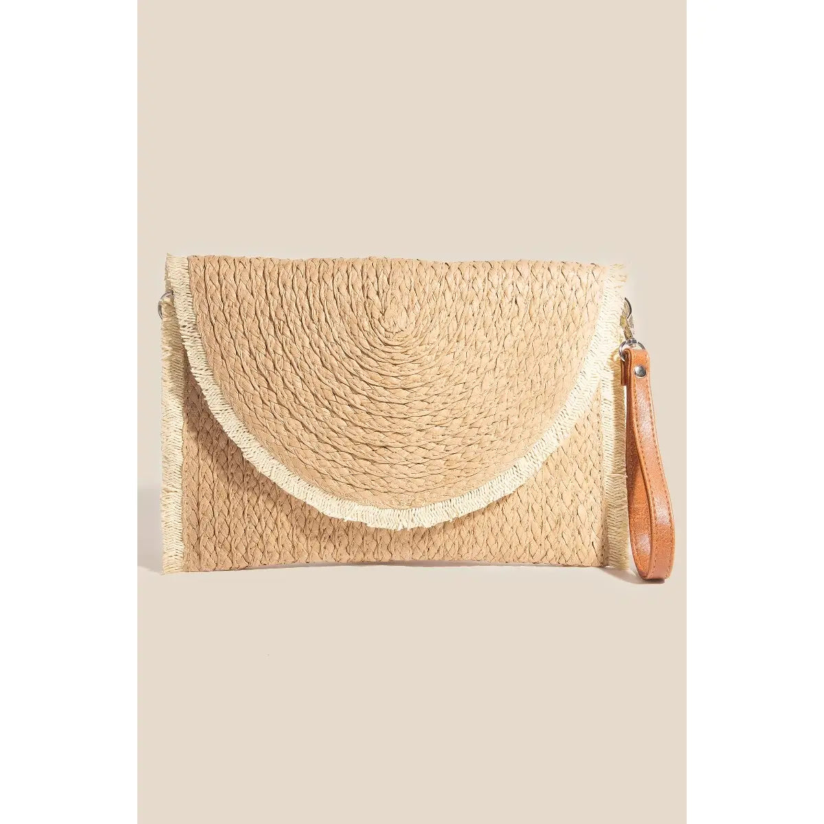Paper Braided Envelope Clutch Bag