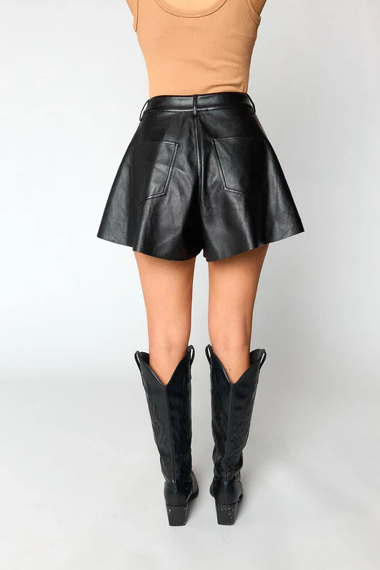 Emerson Vegan Leather Shorts | BuddyLove