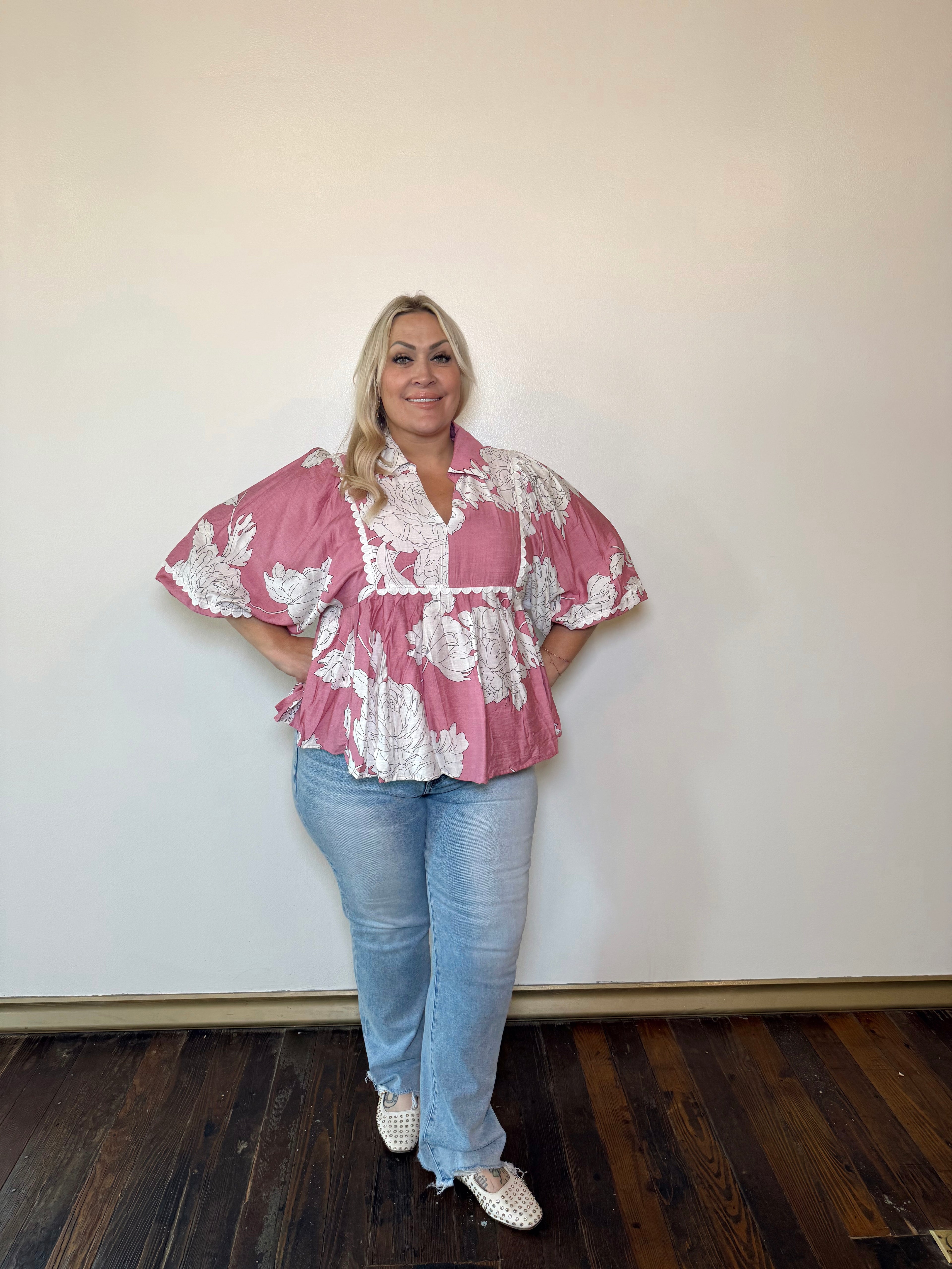 PLUS SIZE | Nikki Floral Top