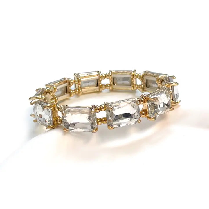Emerald Cut Crystal Midi Bracelet