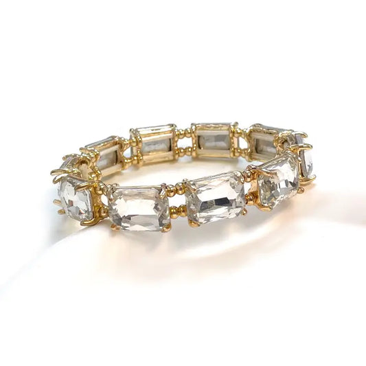 Emerald Cut Crystal Midi Bracelet