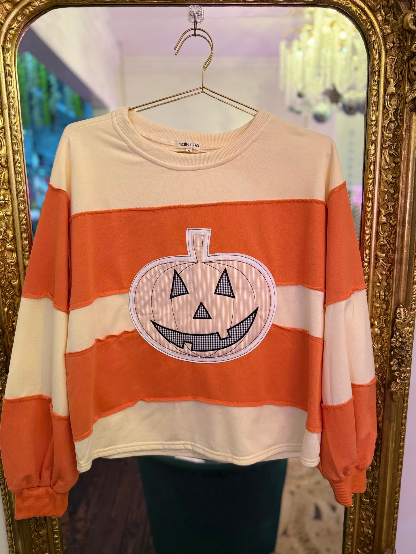 Pumpkin Patch Color Block Pullover