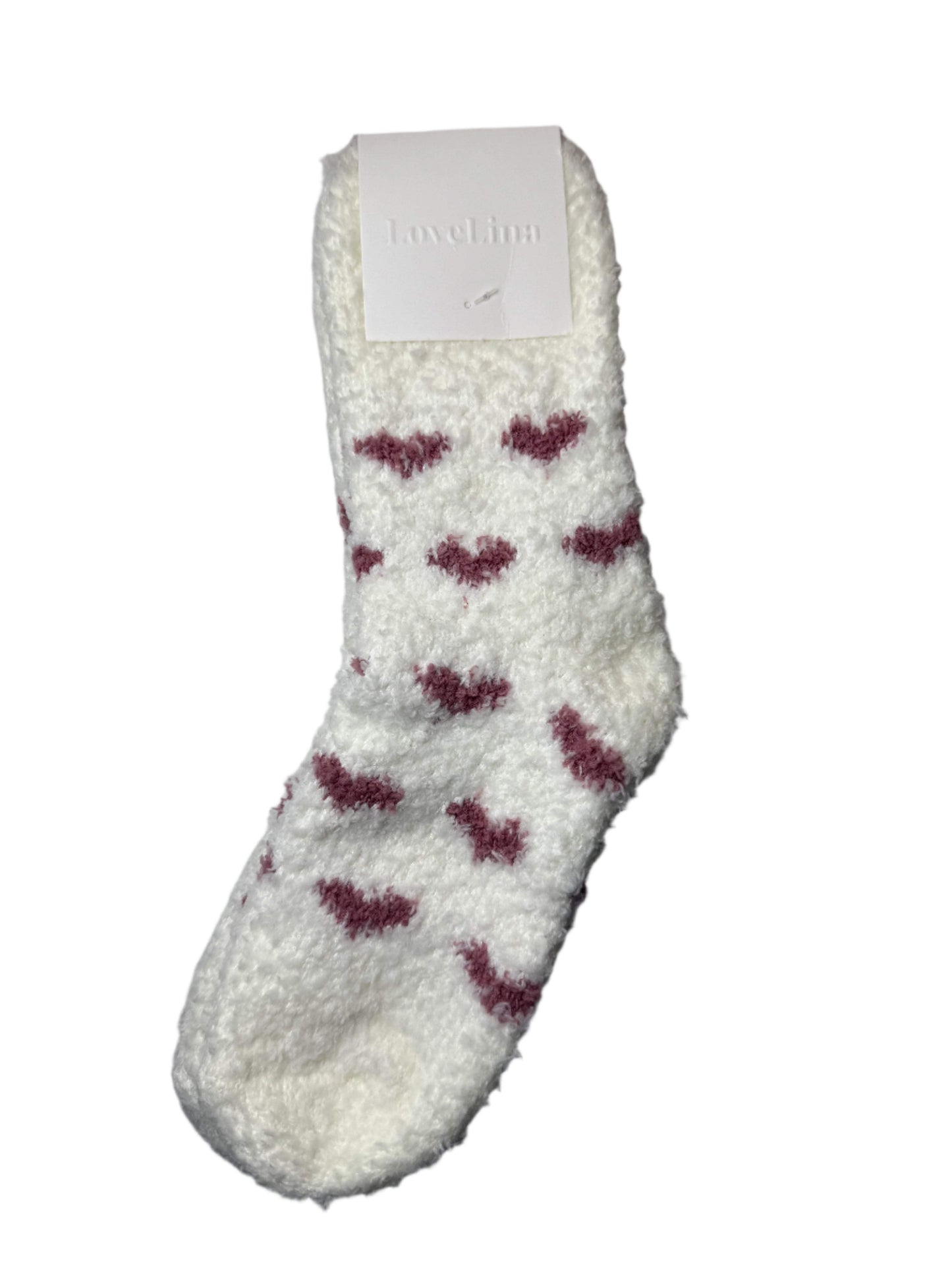 Cozy Heart Fuzzy Lounge Socks