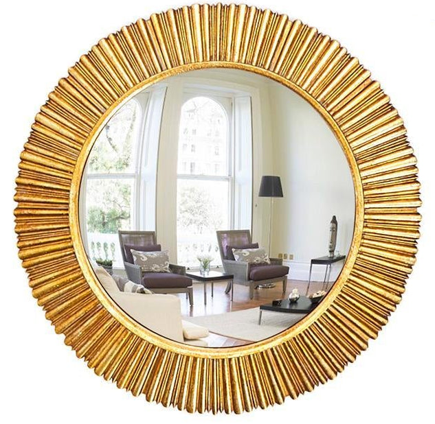 Gold Leaf Convex Wall Mirror