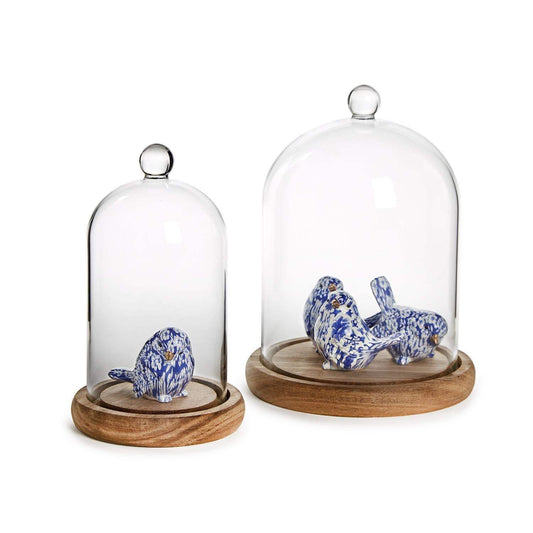 Cloche with Ball Handle & Wood Base