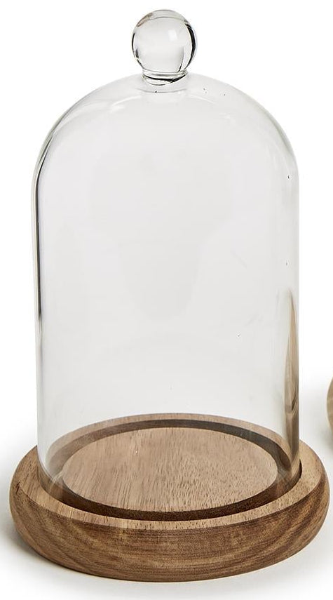 Cloche with Ball Handle & Wood Base