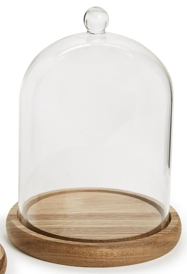 Cloche with Ball Handle & Wood Base