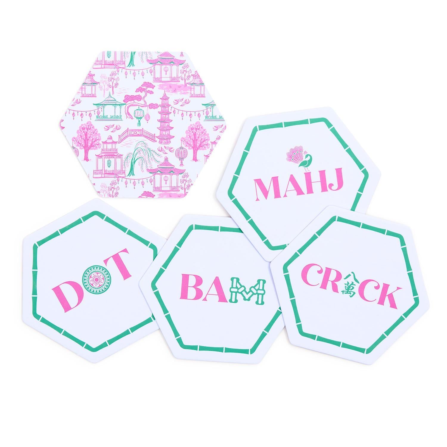 Let's Mahj Heavyweight Paper Coasters | 24 ct