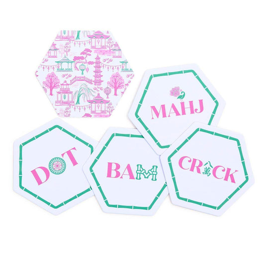 Let's Mahj Heavyweight Paper Coasters | 24 ct