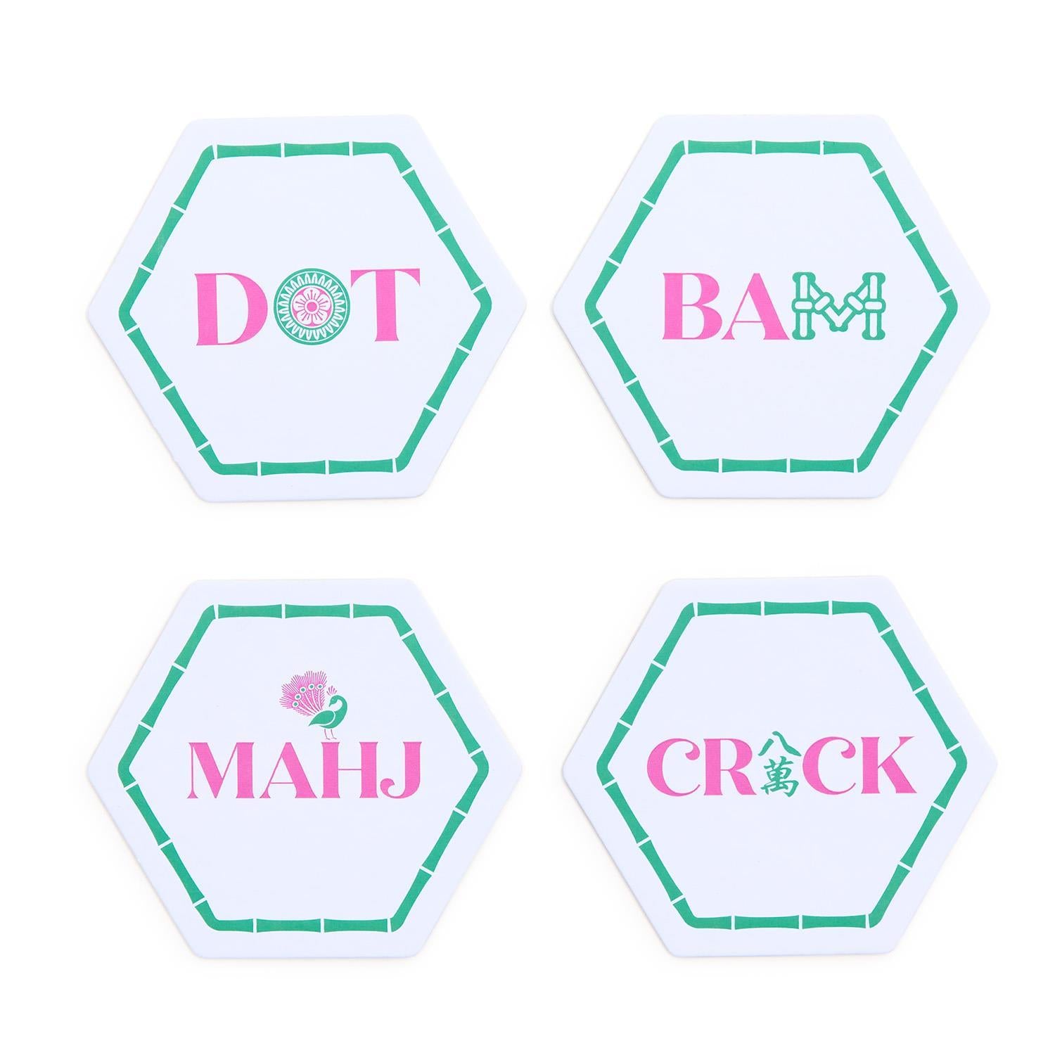 Let's Mahj Heavyweight Paper Coasters | 24 ct