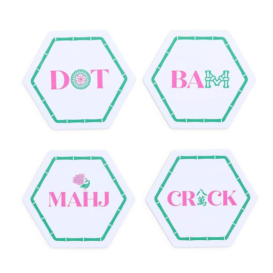 Let's Mahj Heavyweight Paper Coasters | 24 ct