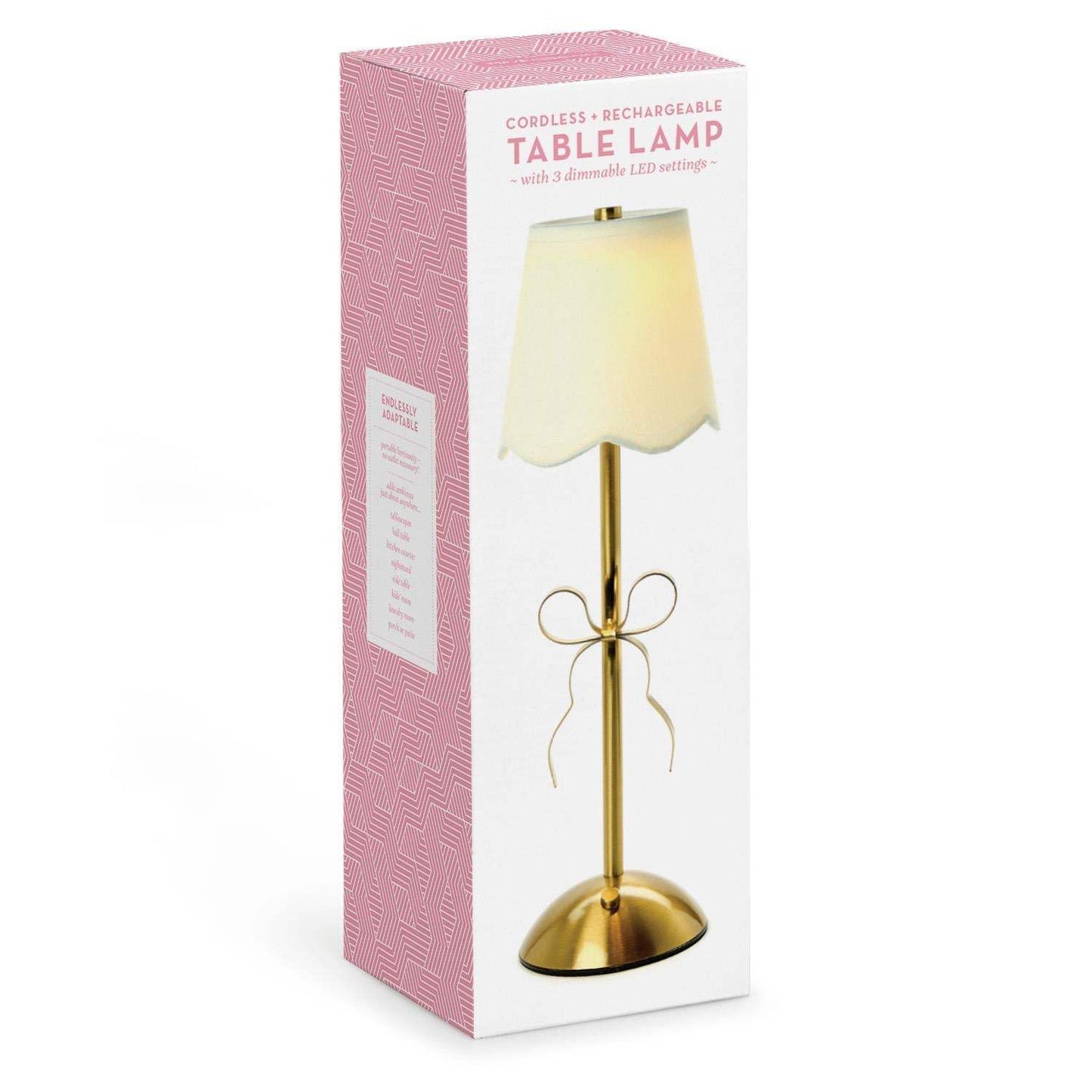 Golden Bow Rechargeable LED Portable Cordless Table Lamp