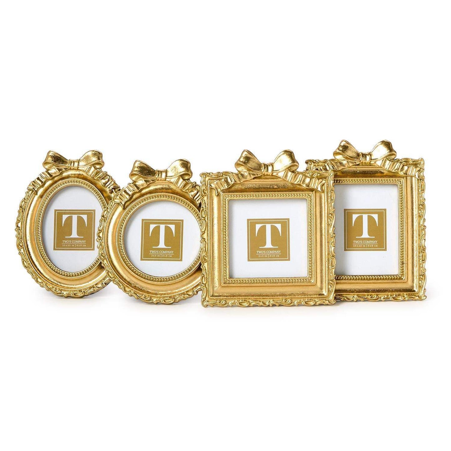 Mini Vintage Gold Bow Photo Frame