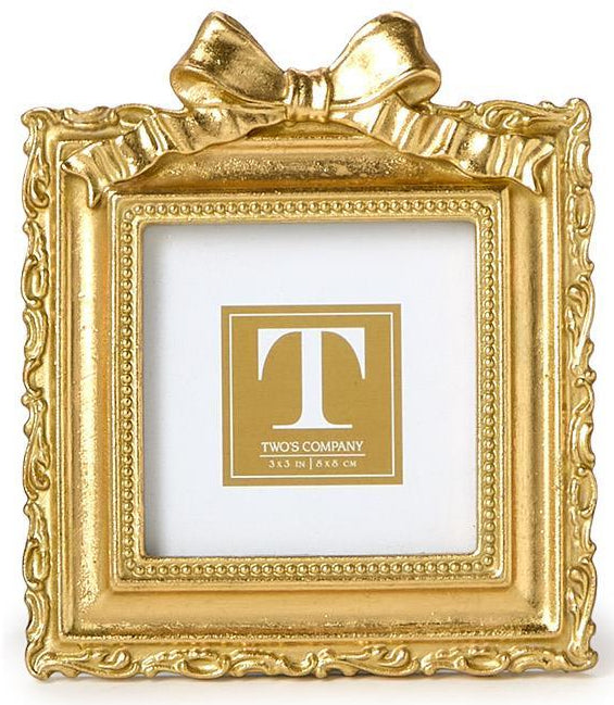 Mini Vintage Gold Bow Photo Frame