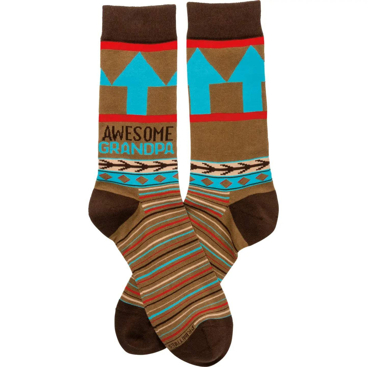 Classic Woven Crew Socks - "Awesome"