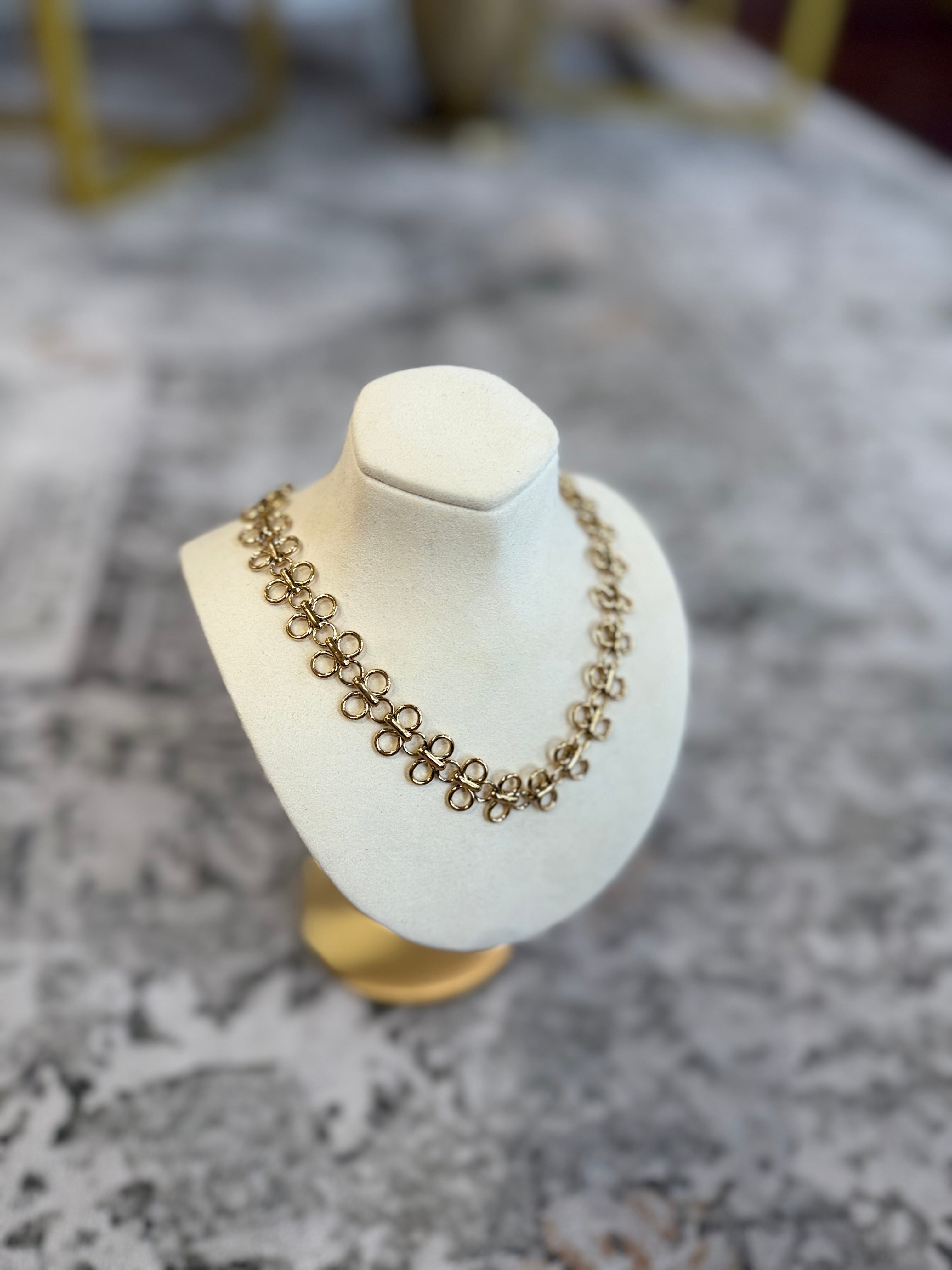 Triple Loop Gold Necklace