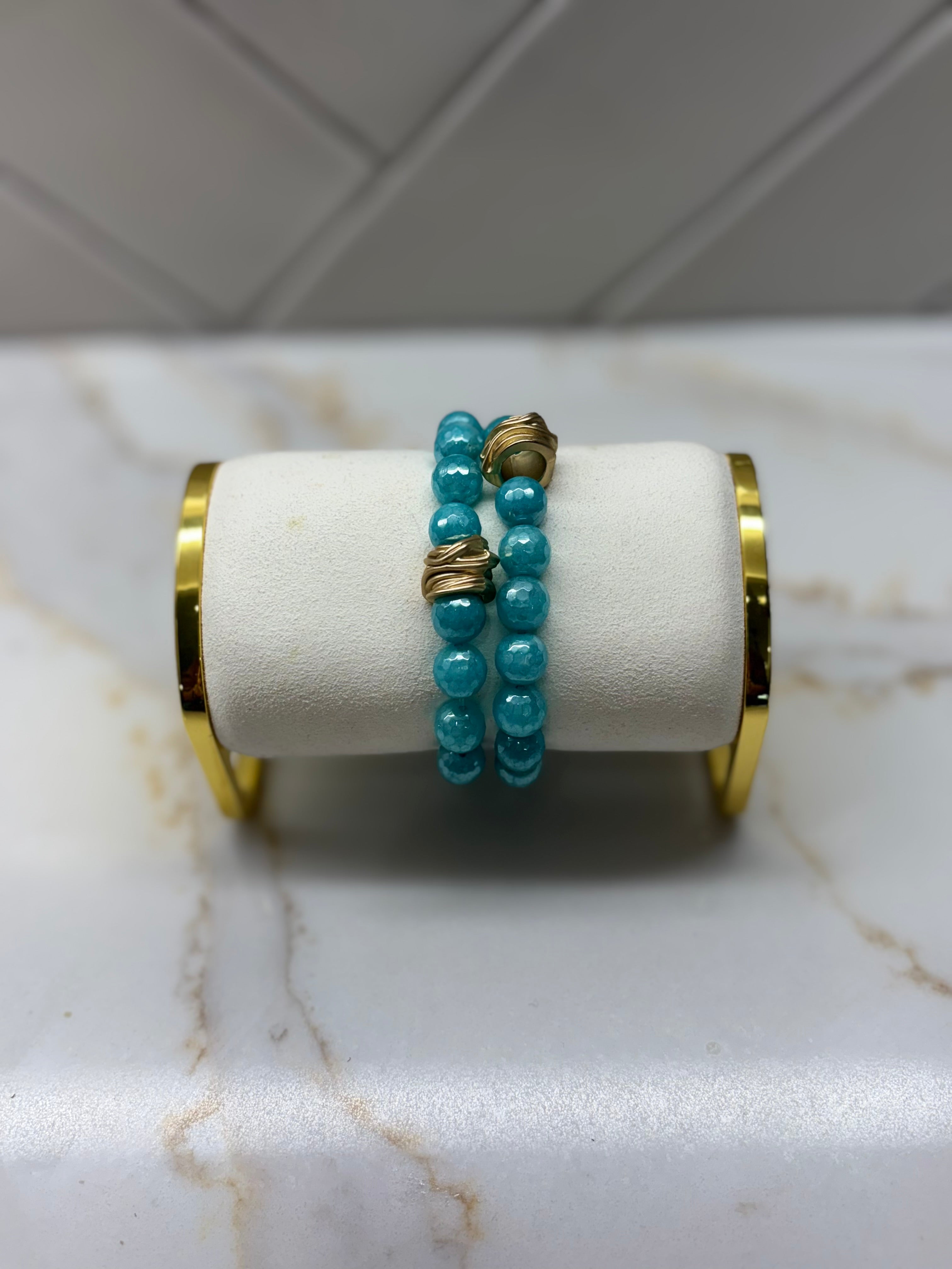 10 mm Gold Lava Stretch Bangle
