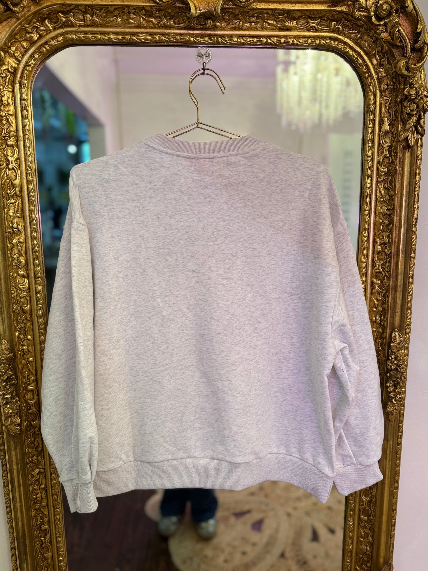 Grey 'Mahjong Queen' QOS Card Tile Sweatshirt | Queen of Sparkles